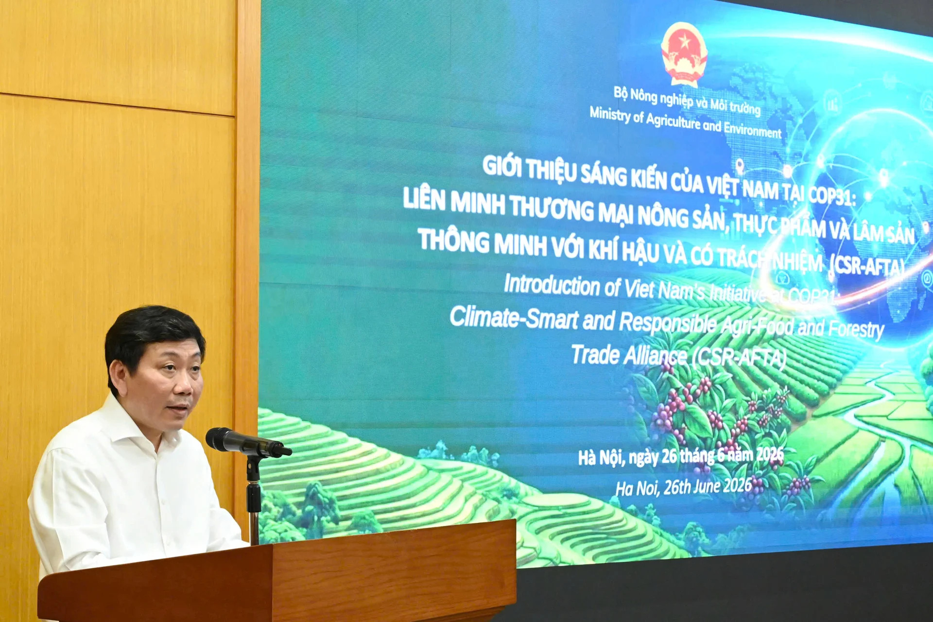 Việt Nam giới thiệu sáng kiến đổi mới chuỗi giá trị nông-lâm sản trước thềm COP31